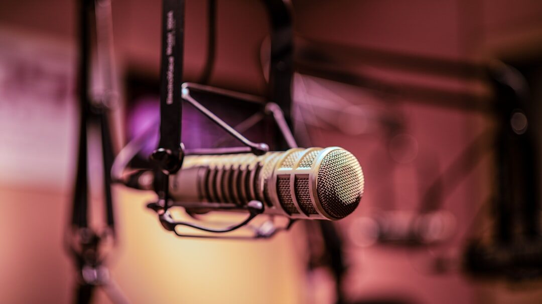 actor in interview studio
